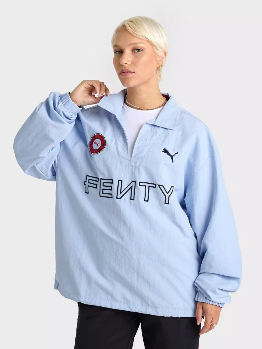 PUMA x FENTY Rihanna Nylon Drill Top Pullover Jacket - 635734 48 - SMALL